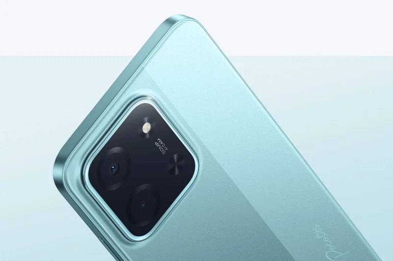 Gallery - This is a high-quality, sharp detail shot focusing on the phone's camera module and back texture, wi