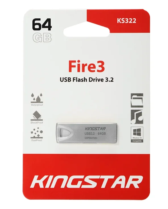 فلش مموری کینگ استار مدل Fire3 KS322 ظرفیت 64 گیگابایت با رابط USB 3.2