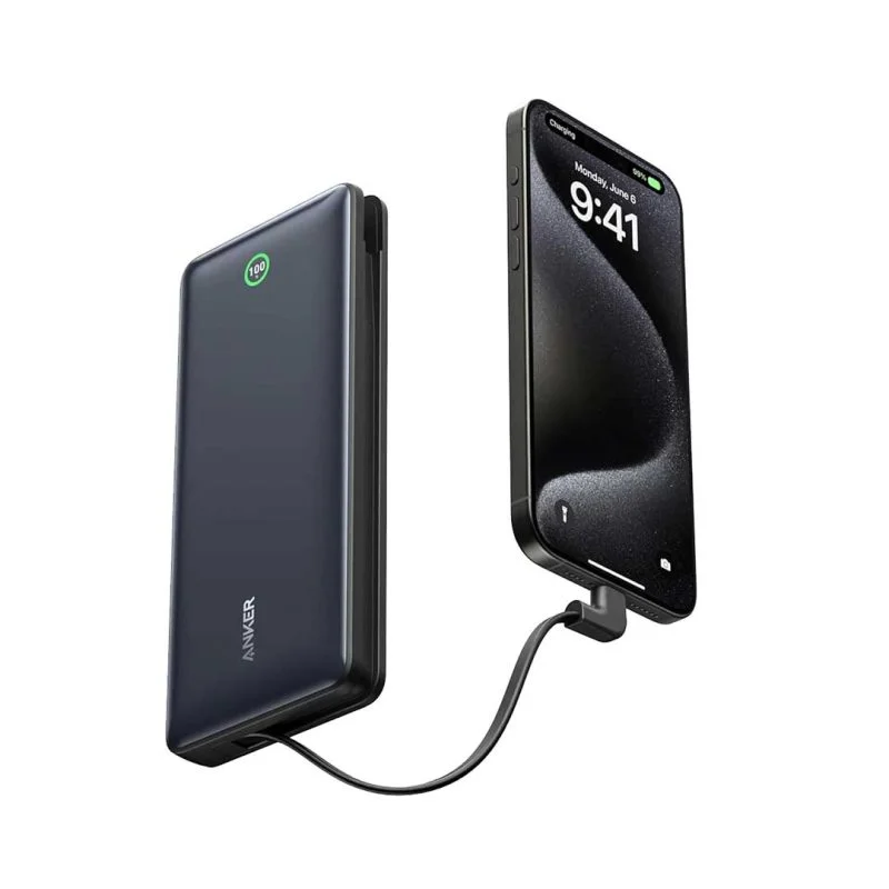 Gallery - High quality, professional image with a clean white background. The power bank is clearly the main p