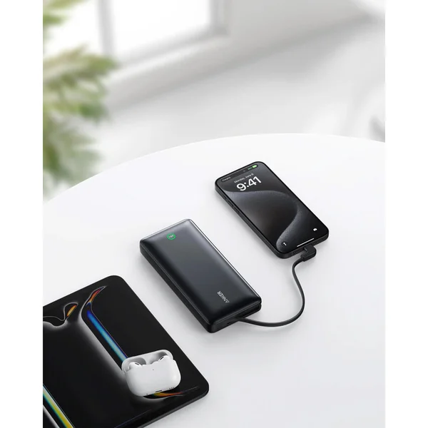 Description (after_intro) - High-quality, sharp image with excellent lighting. The power bank is clearly the
