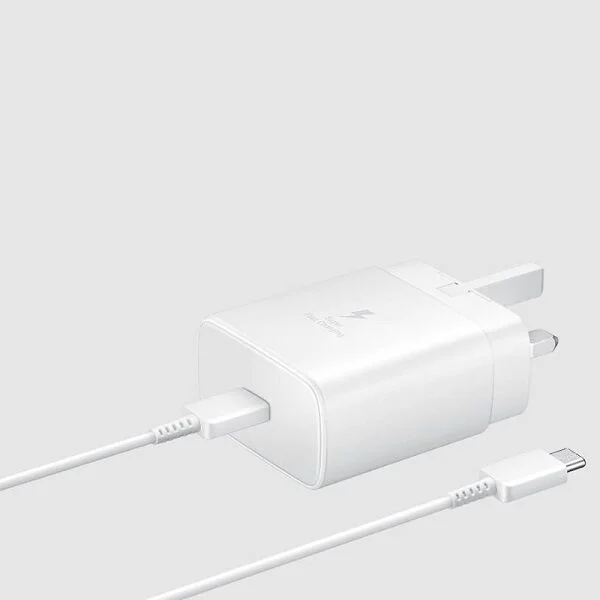 آداپتور شارژر دیواری سامسونگ ۴۵ وات مدل PD USB-C سه پین