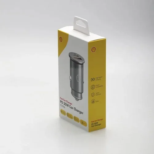 شارژر فندکی شل مدل CCT 006CC توان 30 وات به همراه کابل دو سر تایپ سی