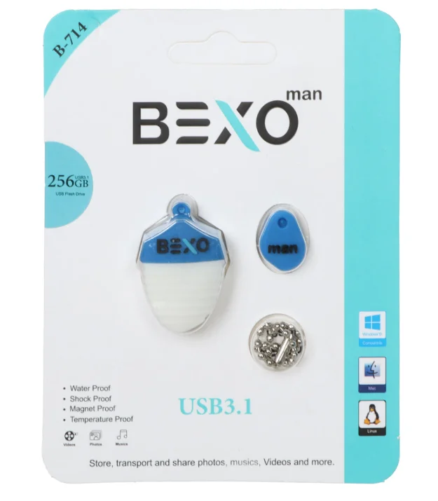 فلش مموری بک‌سو ظرفیت 256 گیگابایت مدل B-714 رابط USB 3.1