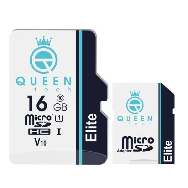 Gallery - This is a clean, professional graphic representation of the product (microSD card and adapter) on a 