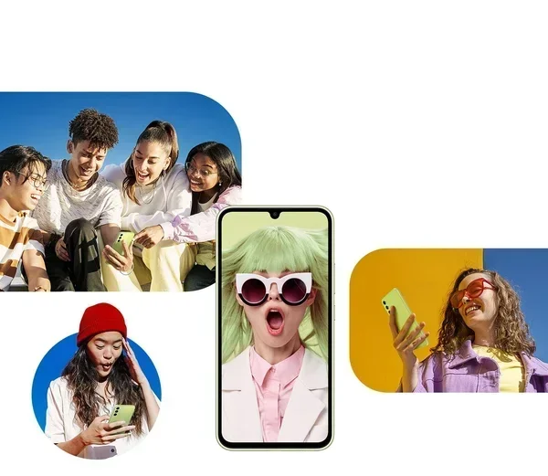 Description (after_intro) - This is a high-quality, professional lifestyle image showing people using mobile