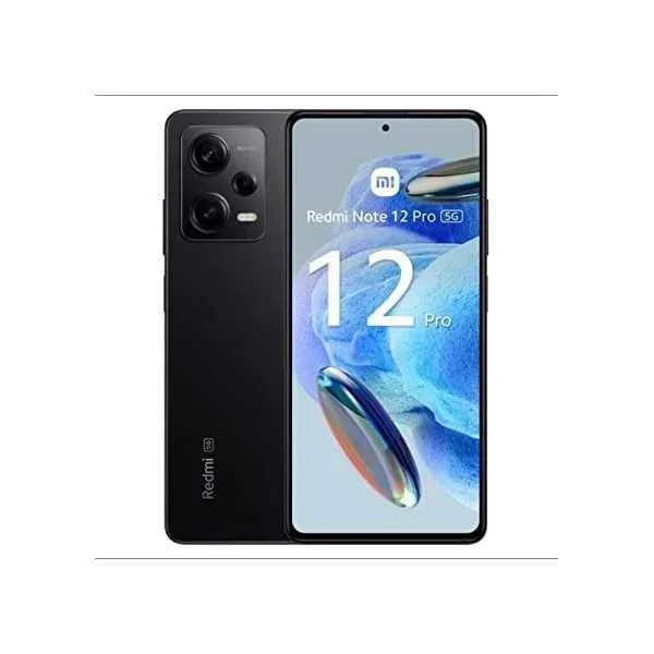 Gallery - The image is a clean, professional product shot of the Redmi Note 12 Pro Plus 5G on a solid white ba