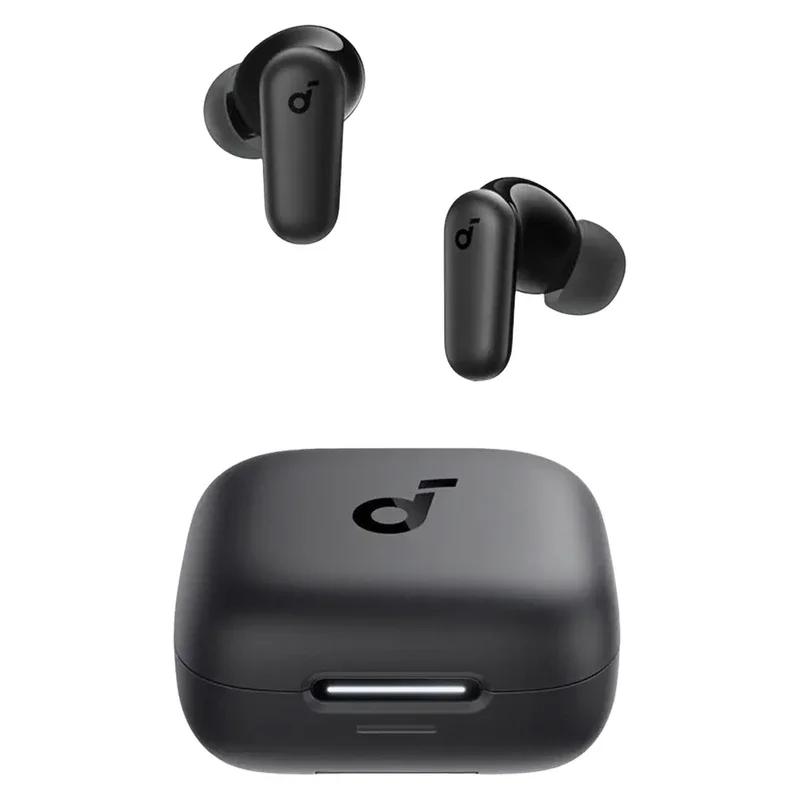 Gallery - The image clearly shows the Anker Soundcore R50i NC earbuds and charging case on a clean white backg