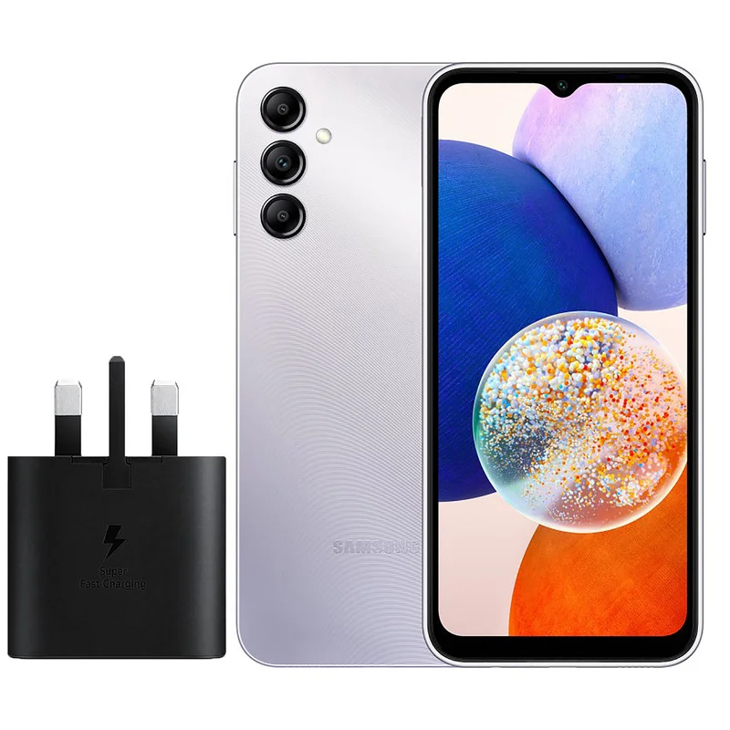 Gallery - High quality, sharp image with excellent lighting, clearly showcasing the product (phone and charger