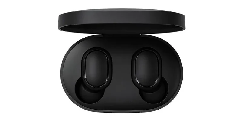 Gallery - The image shows the Xiaomi Redmi AirDots 2 charging case with earbuds inside against a clean white b