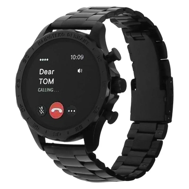 Gallery - The image shows the Haino Teko G12 Max smartwatch in black with metal strap clearly against a clean 