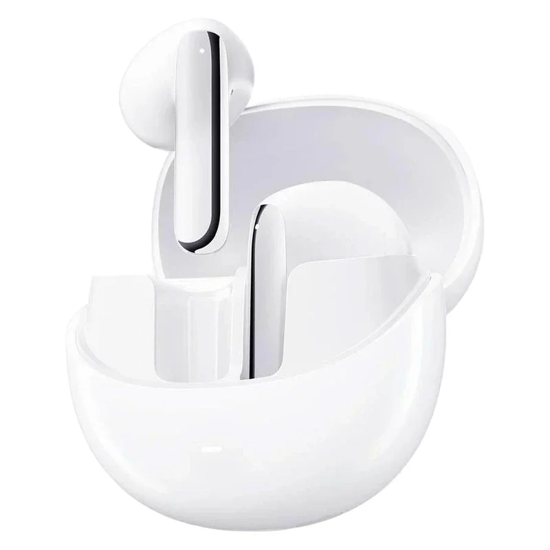 Gallery - The image clearly shows the QCY AilyBuds Pro ANC wireless earbuds with their charging case on a clea