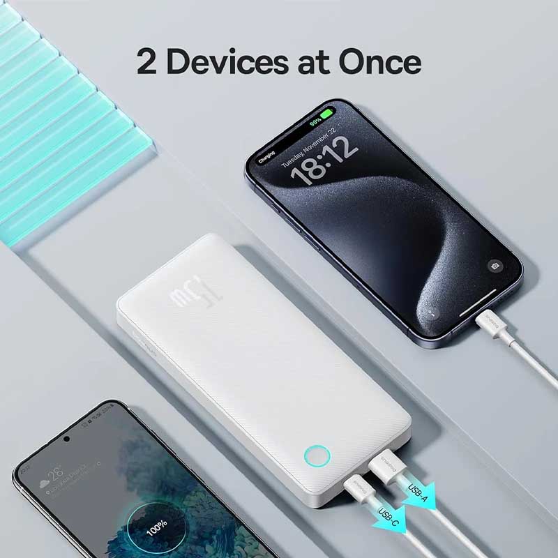 پاوربانک باسئوس مدل Airpow Lite PPAP2-10A ظرفیت 10000 میلی آمپر ساعت