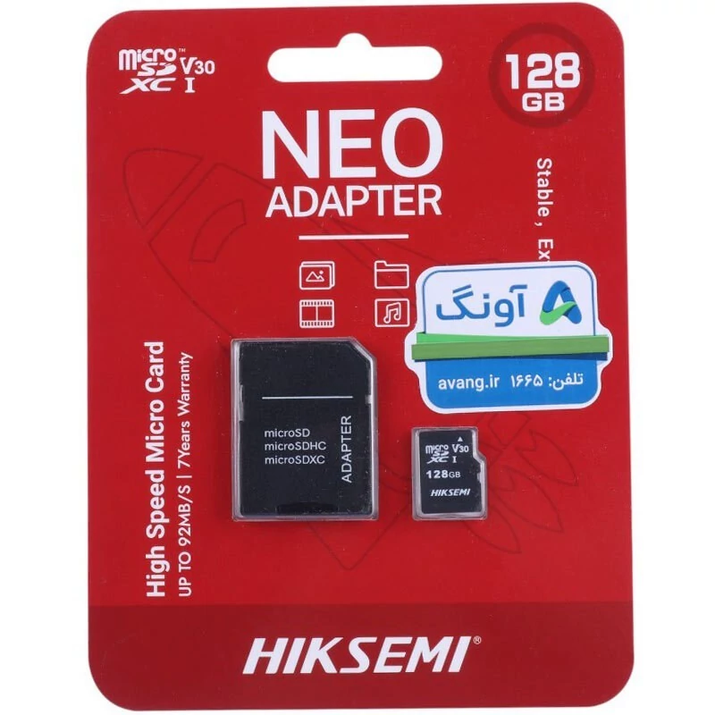 کارت حافظه MicroSD هیکسمی مدل C10 V30 ظرفیت 128گیگابایت