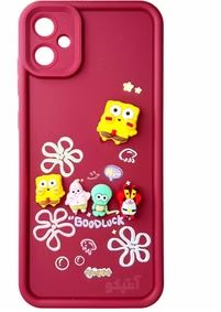 گارد سامسونگ Solid Case ﻋﺮوﺳﮑﯽ ﮔﻮش دار-زرشکی ﻣﺪل A05