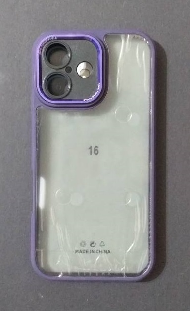 کاورآیفون New Skin محافظ لنز دار شفاف دودی iphone 16