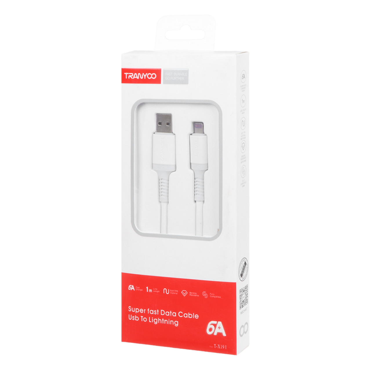 کابل شارژ فست آیفون TRANYOO مدل T-X19IP