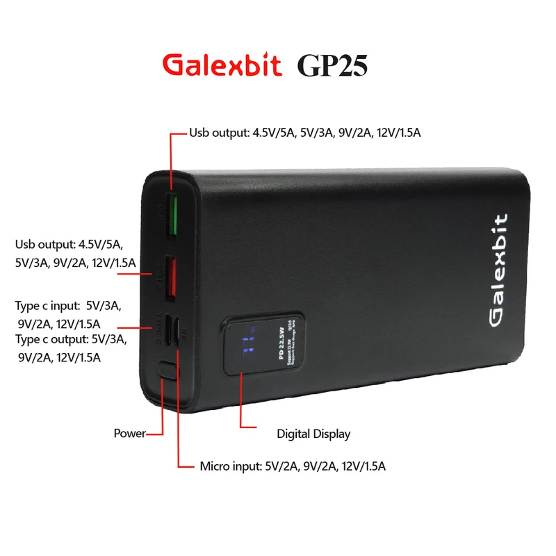پاوربانک گلکسبیت مدل GP25