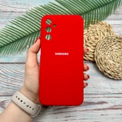 قاب محافظ لنزدار سیلیکونی اصلی زیربسته Samsung Galaxy A14 4G / A14 5G - قرمز