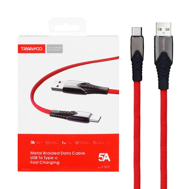 کابل شارژ فست TRANYOO Type-C مدل X5-C 